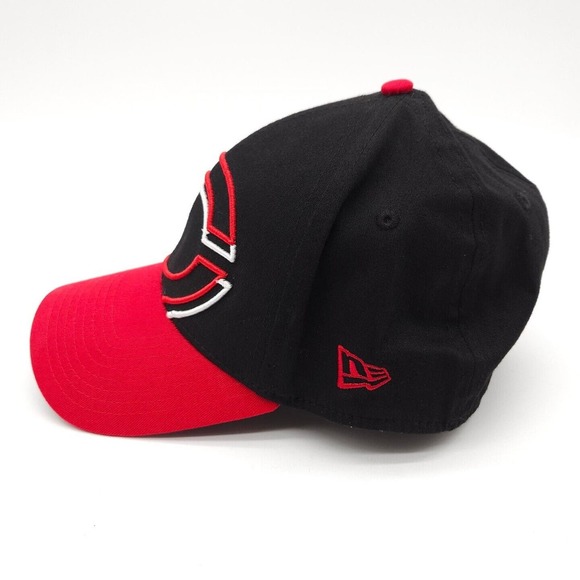 Cincinnati Reds New Era 39Thirty Fitted Size S/M Big C Logo Hat Red Black Cap - Picture 3 of 8